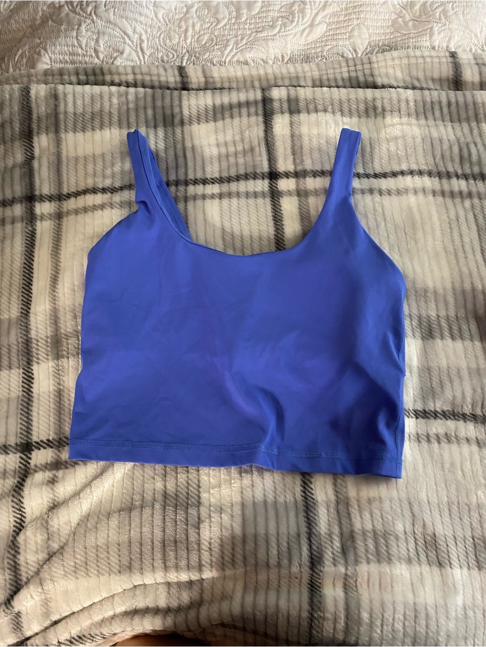 Electric Blue Crop Tank Top